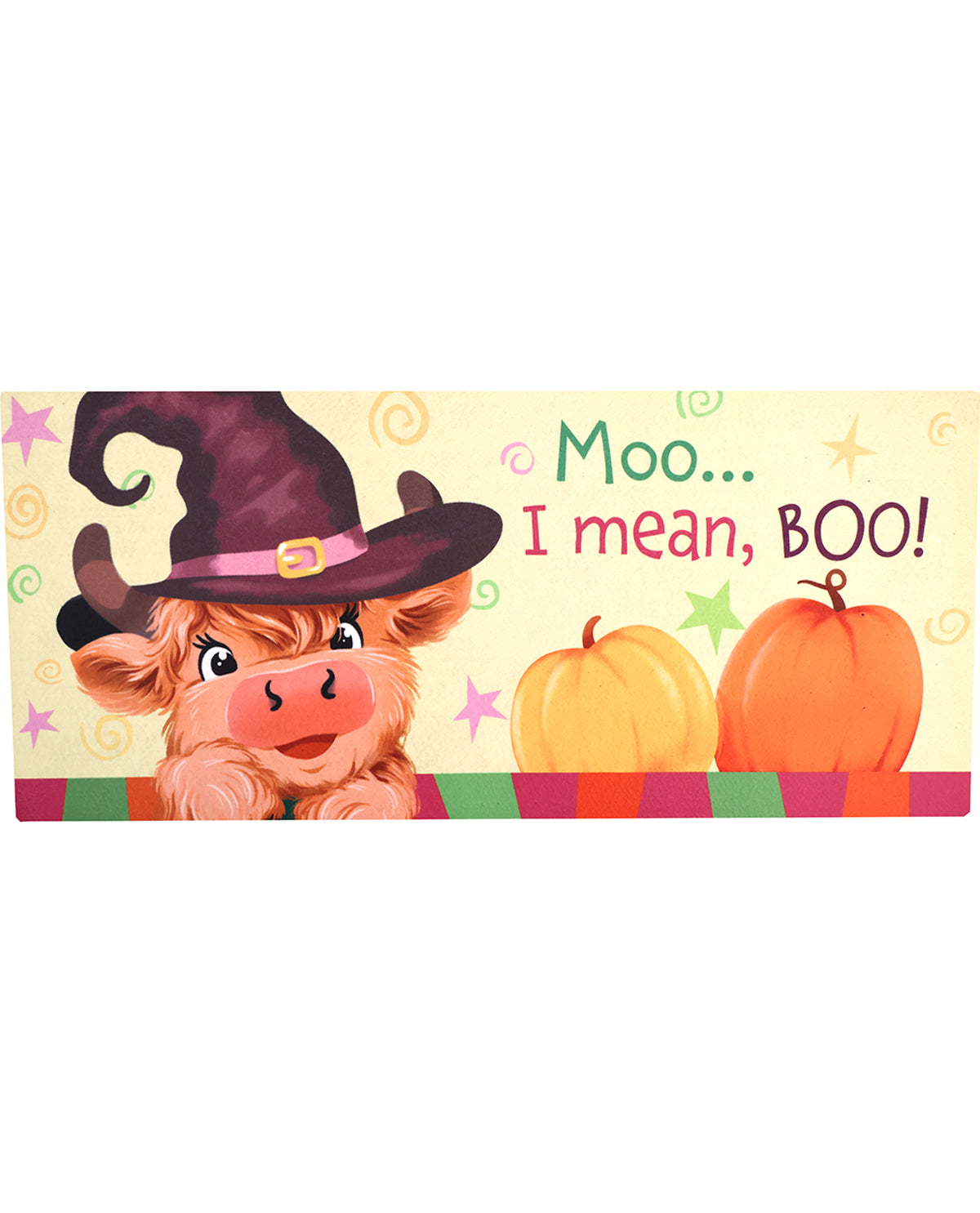 Moo...I Mean Boo Highland Cow Sassafras Switch Mat