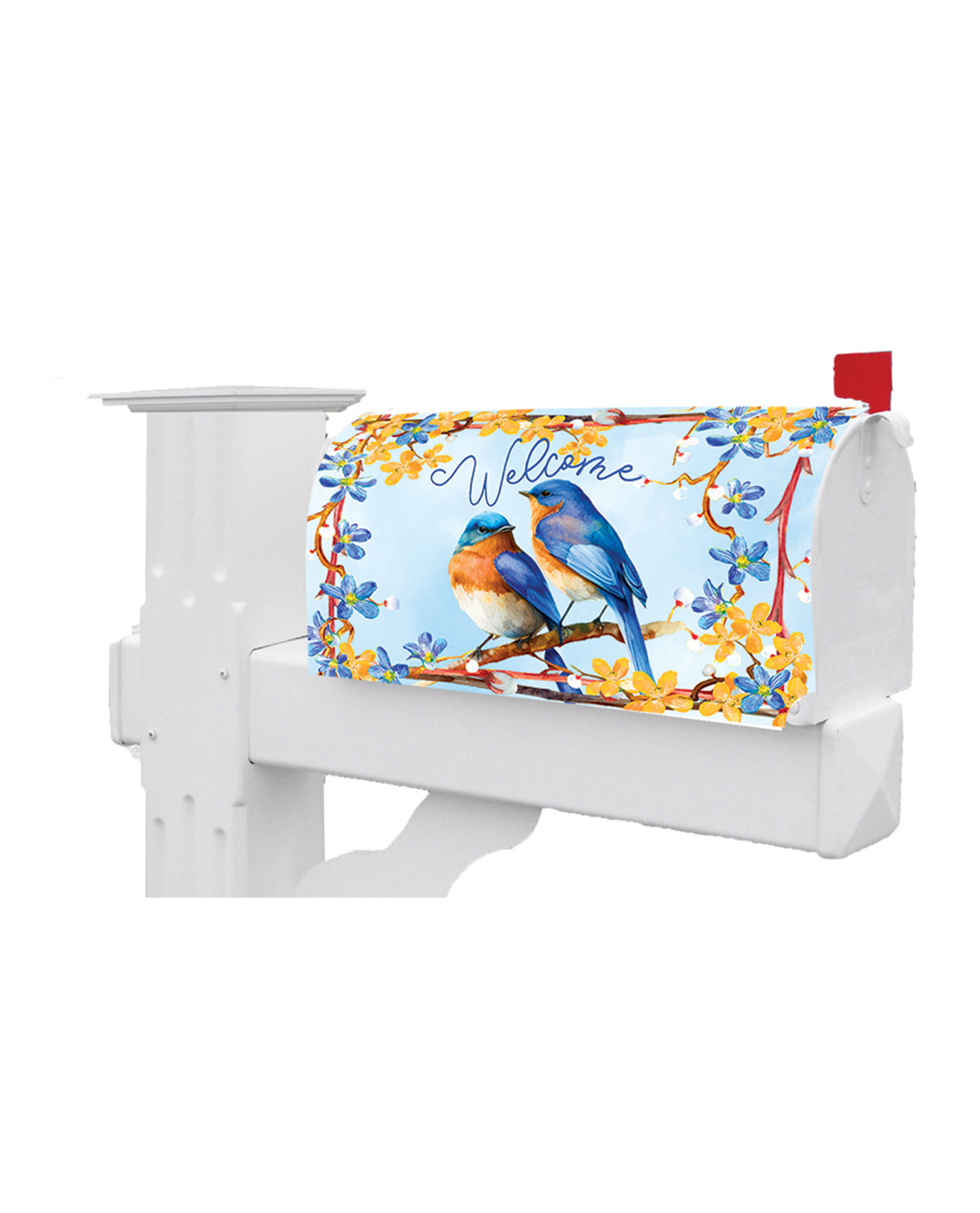 Lovely Bluebirds Mailbox Cover
