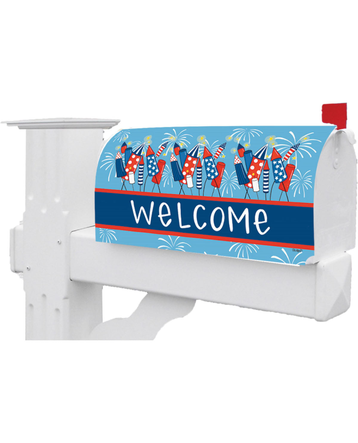Fireworks Mailbox Cover
