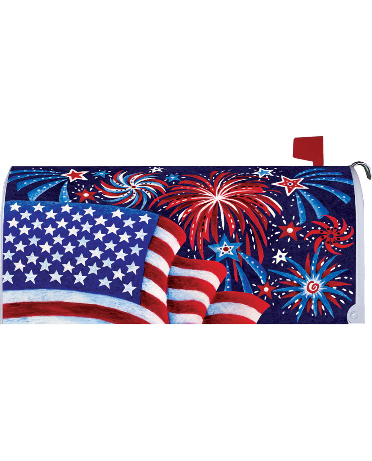 Fireworks & Flags Mailbox Cover