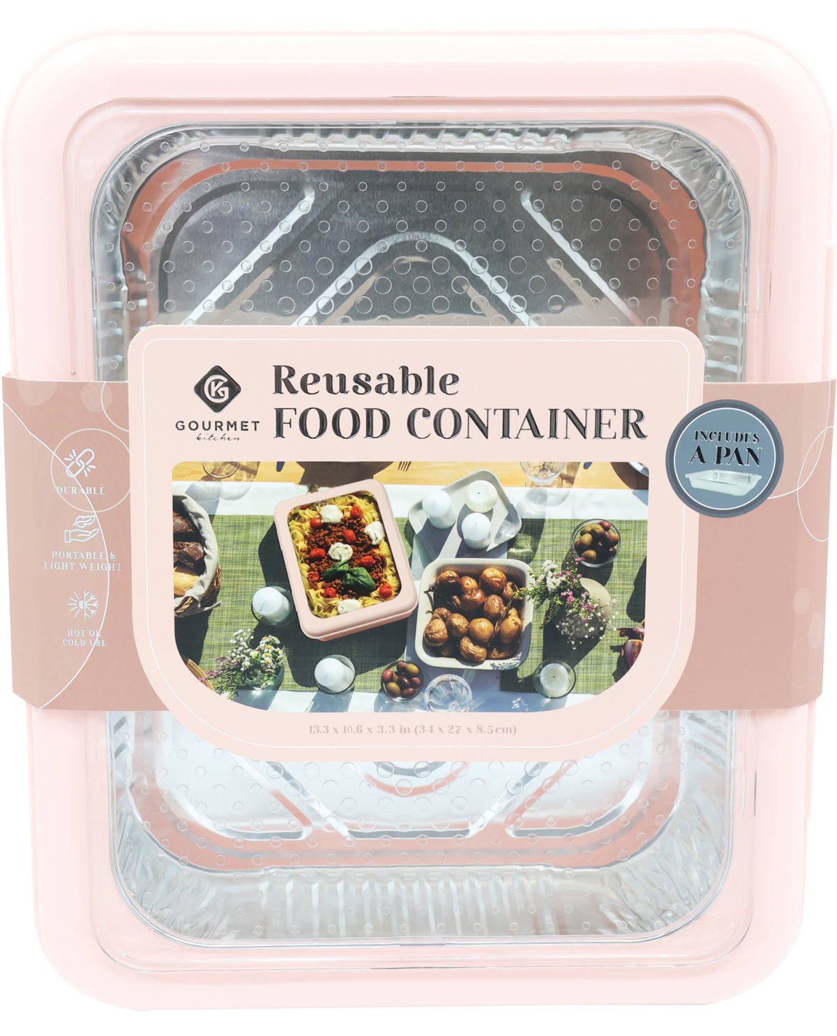 Pearl Blush 95-Ounce Reusable Food Storage Container