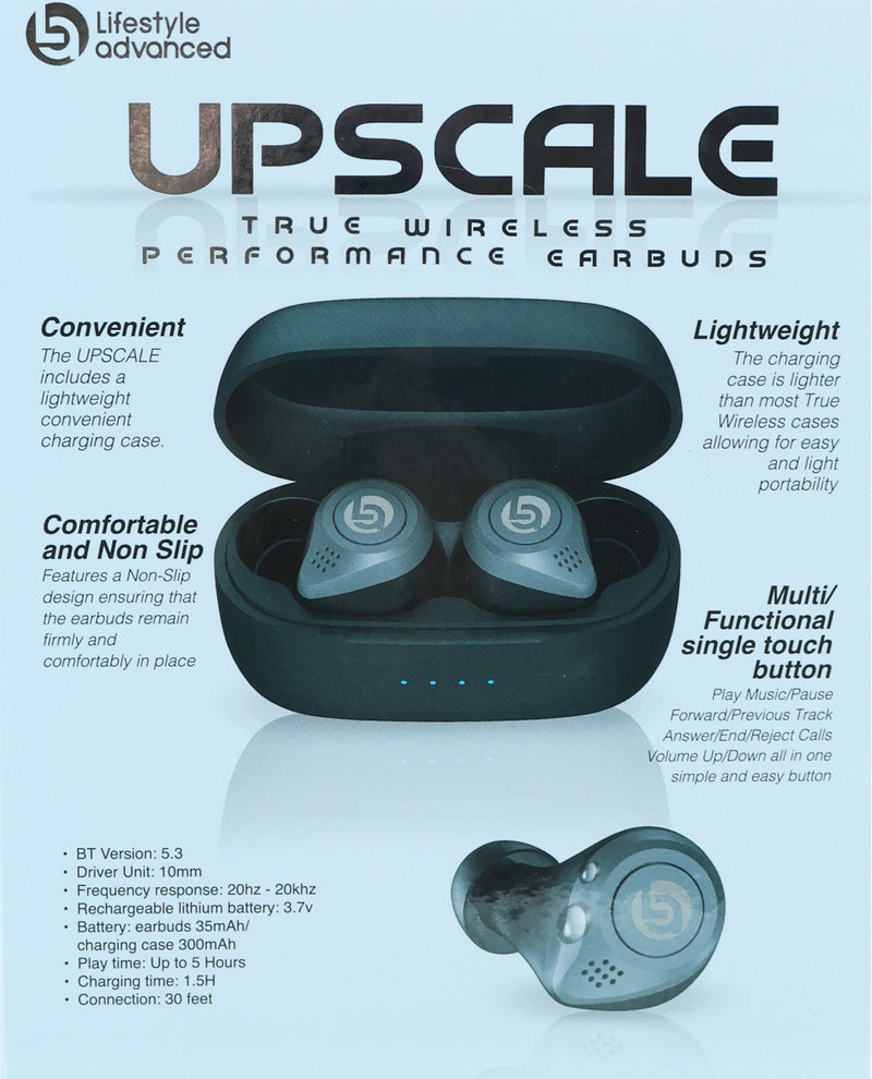 Upscale True Wireless Performance Earbuds