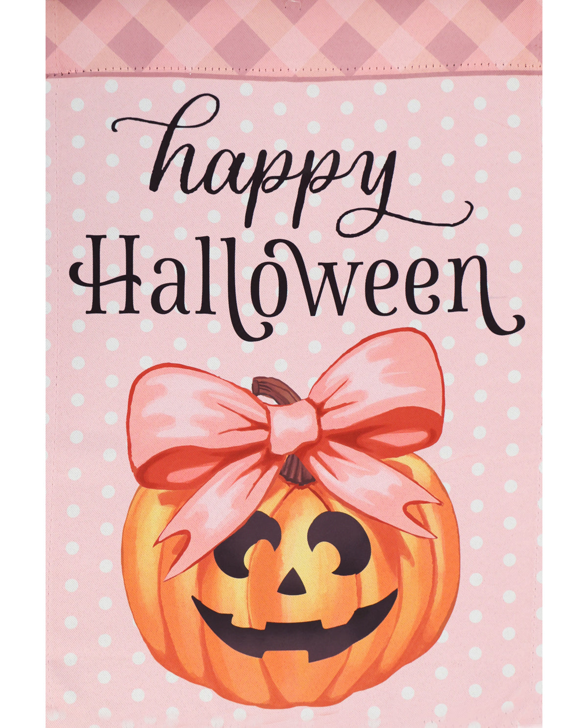 Happy Halloween Pink Garden Flag