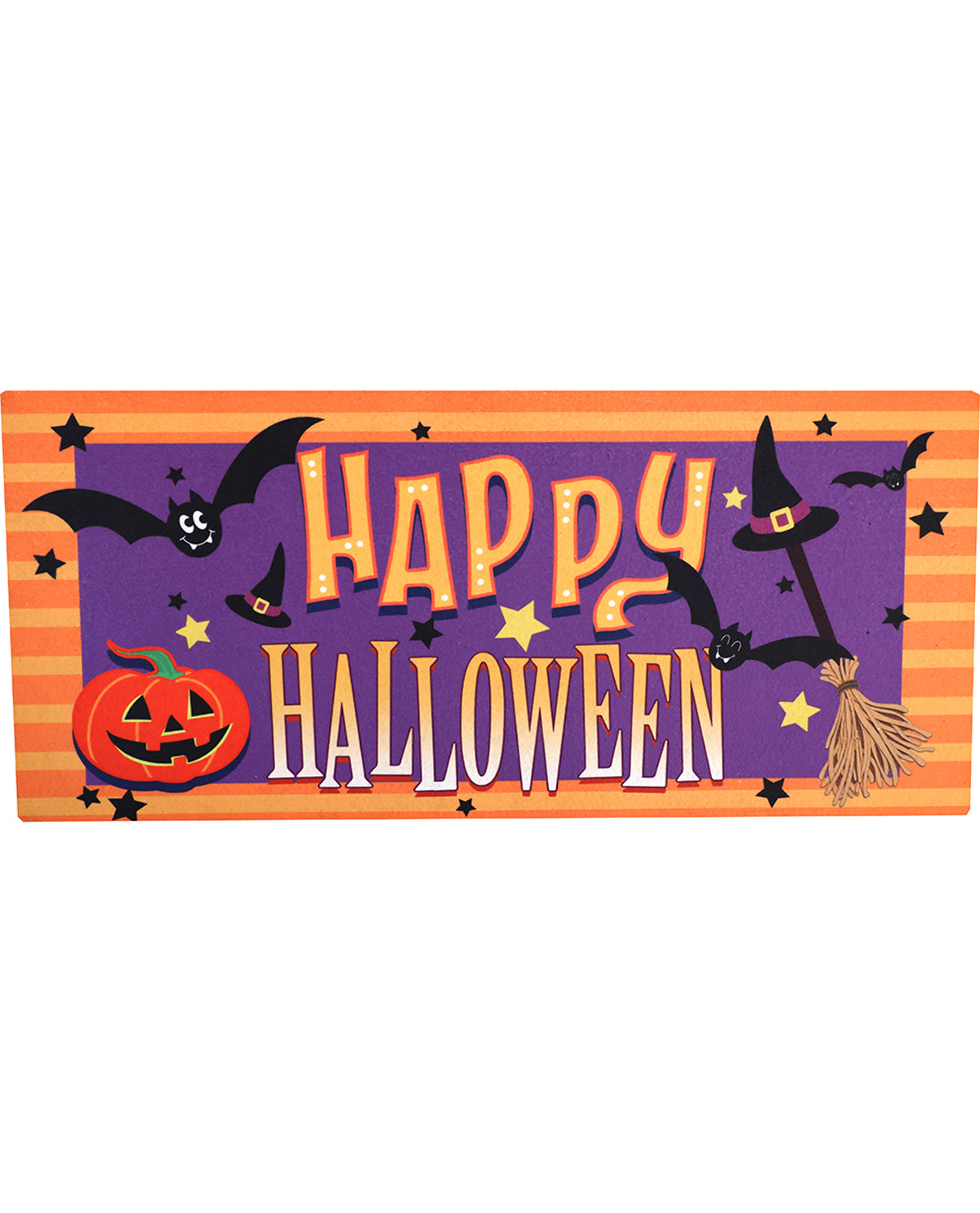 Happy Halloween Purple and Orange Sassafras Switch Mat