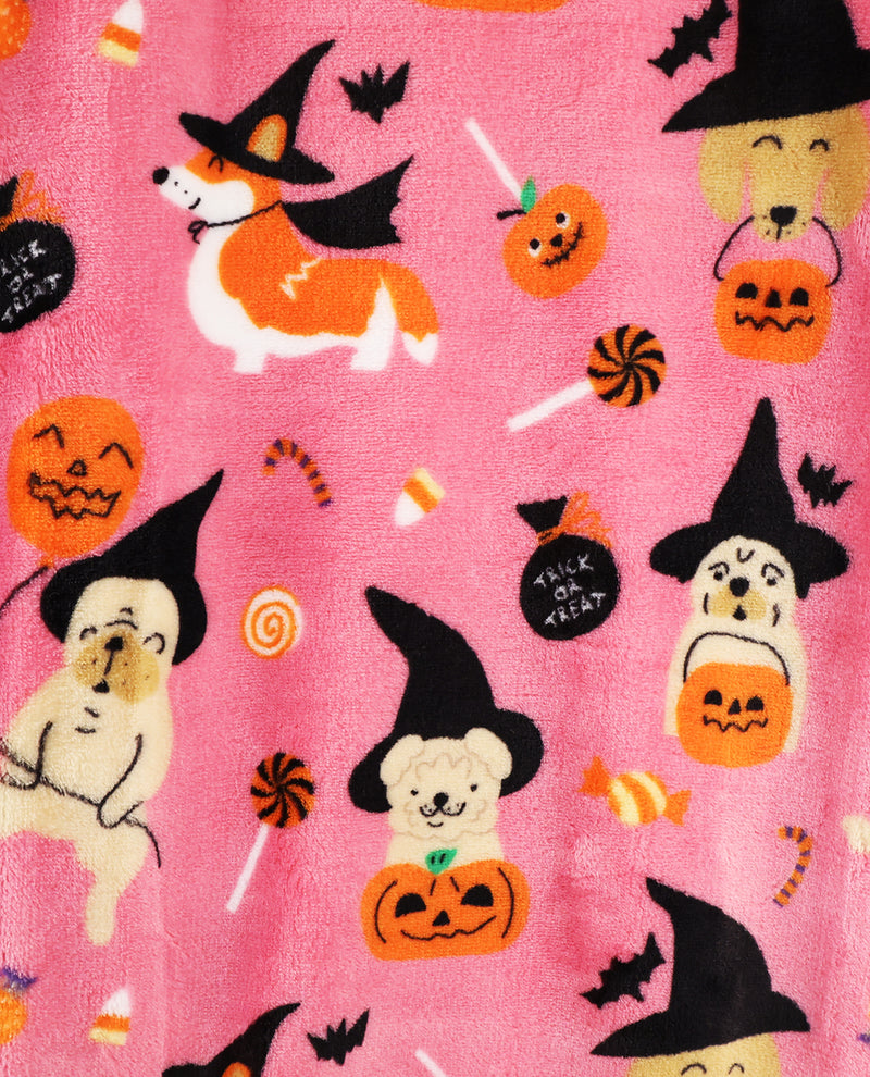 Witchy Pups Fleece Hanging Throw