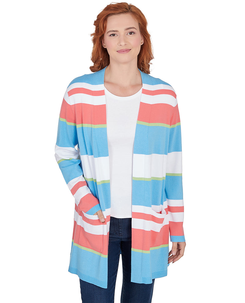 Ruby Road Stripe Cardigan Sweater