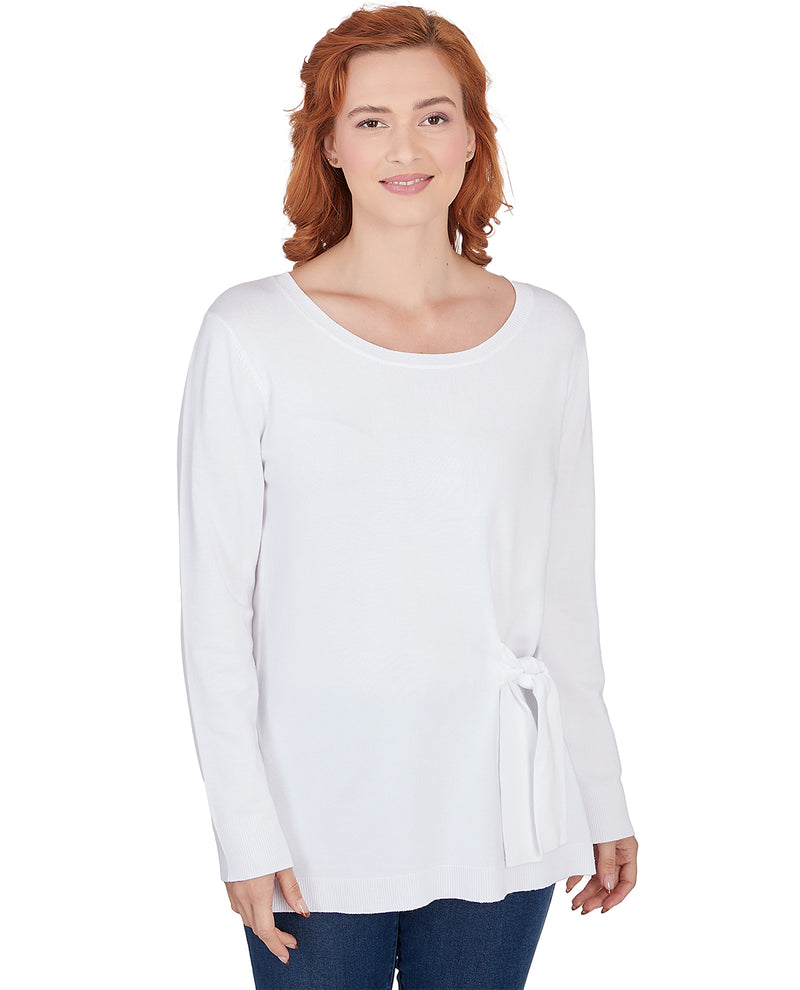 Ruby Road Missy Pullover Side Tie Sweater