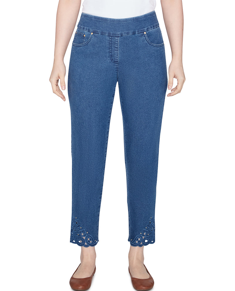 Ruby Road Missy Tapestry Traveler Denim Ankle Pants