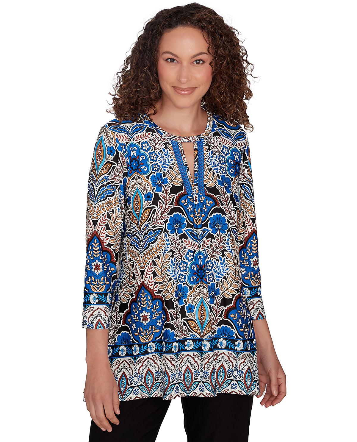 Ruby Road Missy New & Now Neo Medallion Knit Top