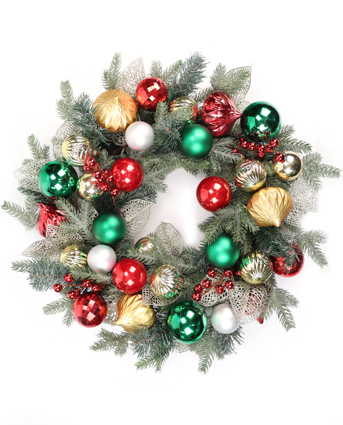 Floral Ornament Ball Decorative Wreath