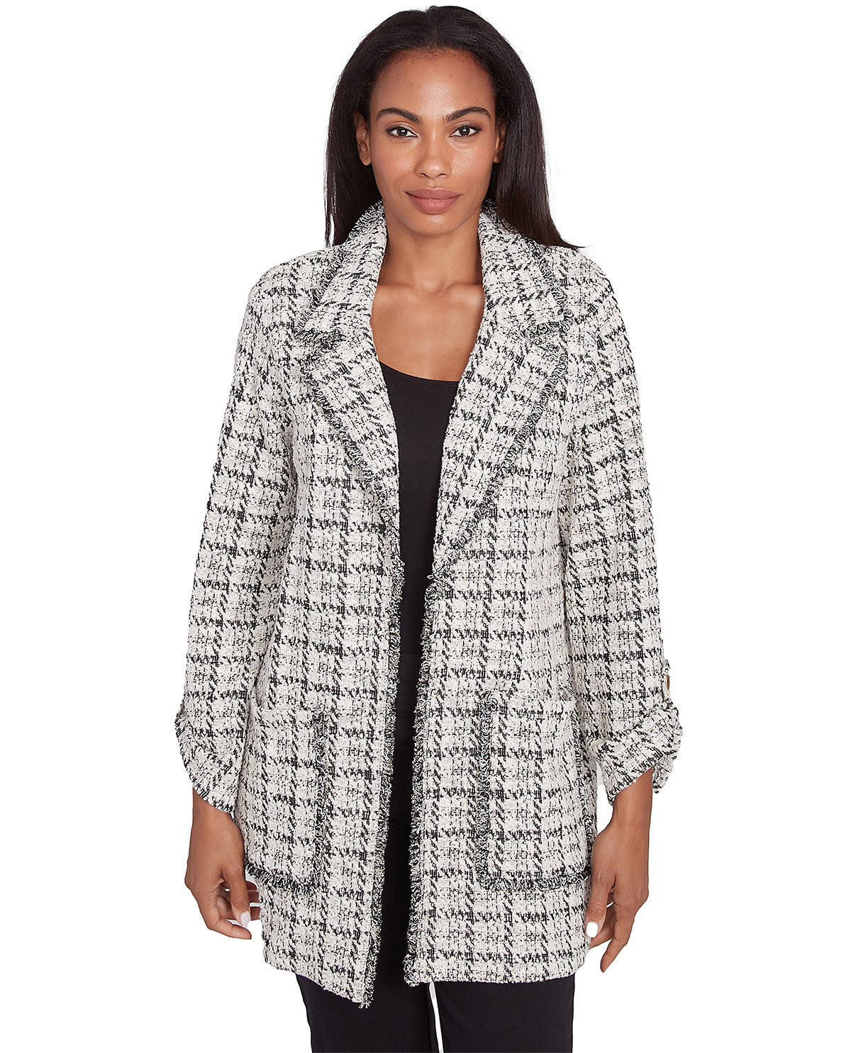 Ruby Road Go Wild Tweed Plaid Jacket