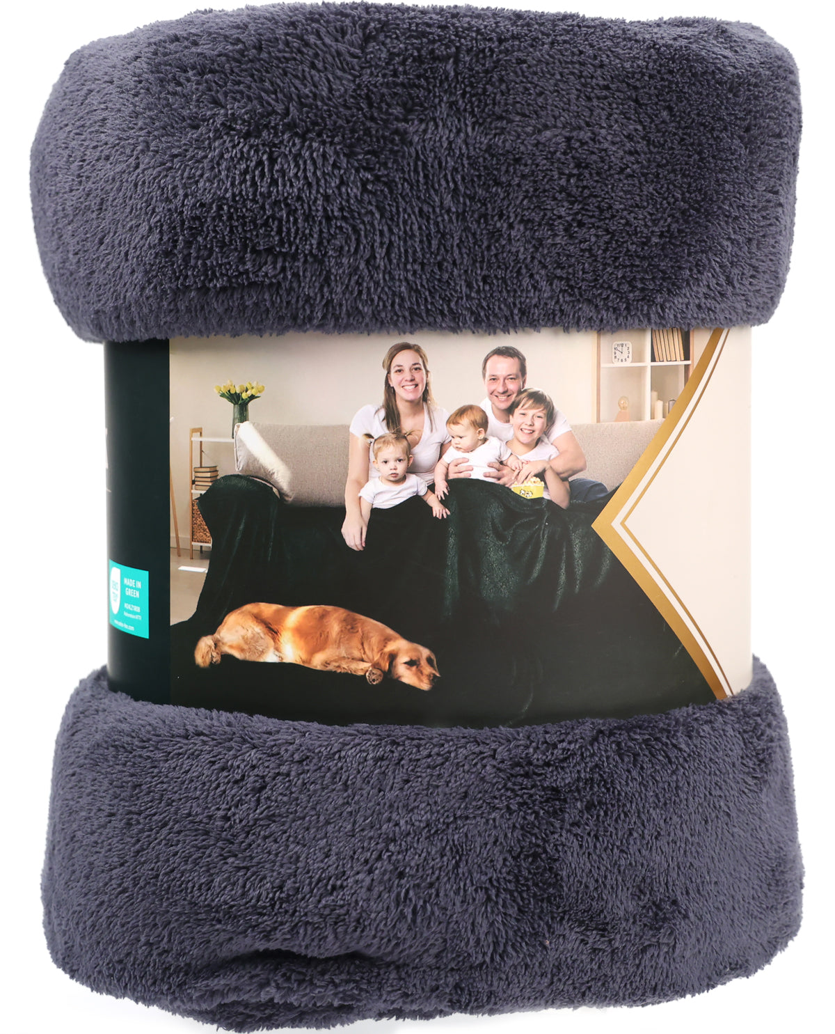Montauk Solid Luxury Shearling Family Blanket