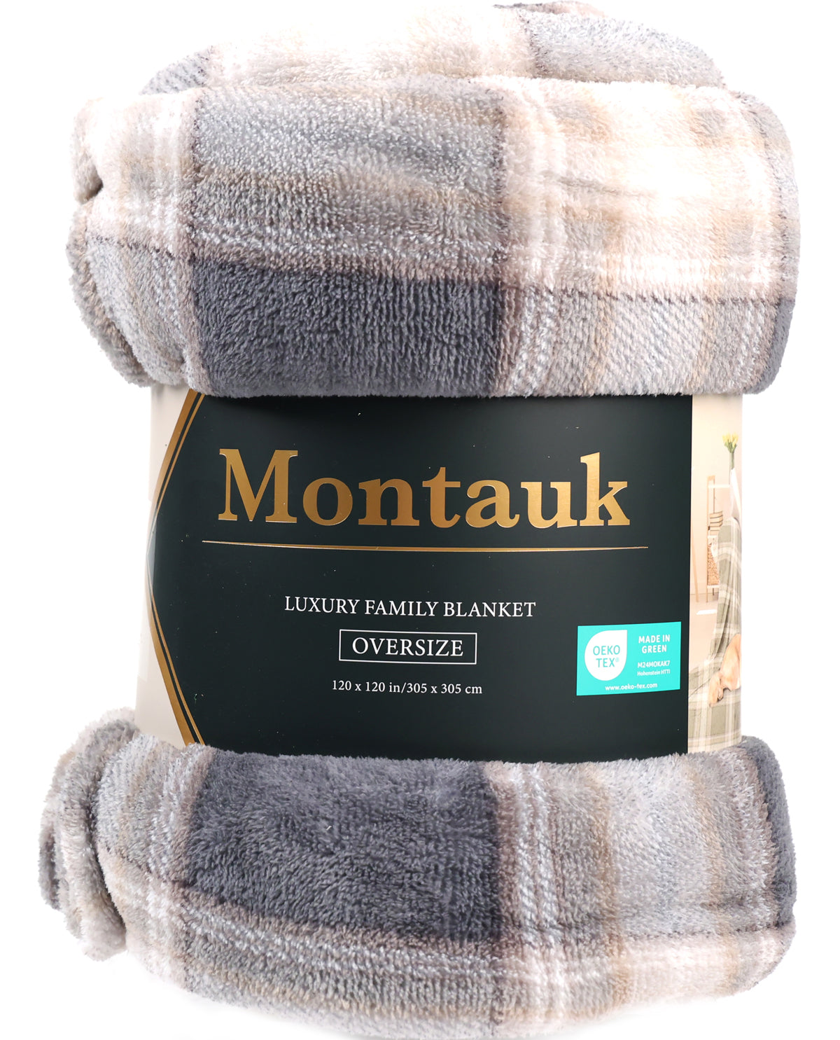 Plaid Luxury Shearling Family Blanket