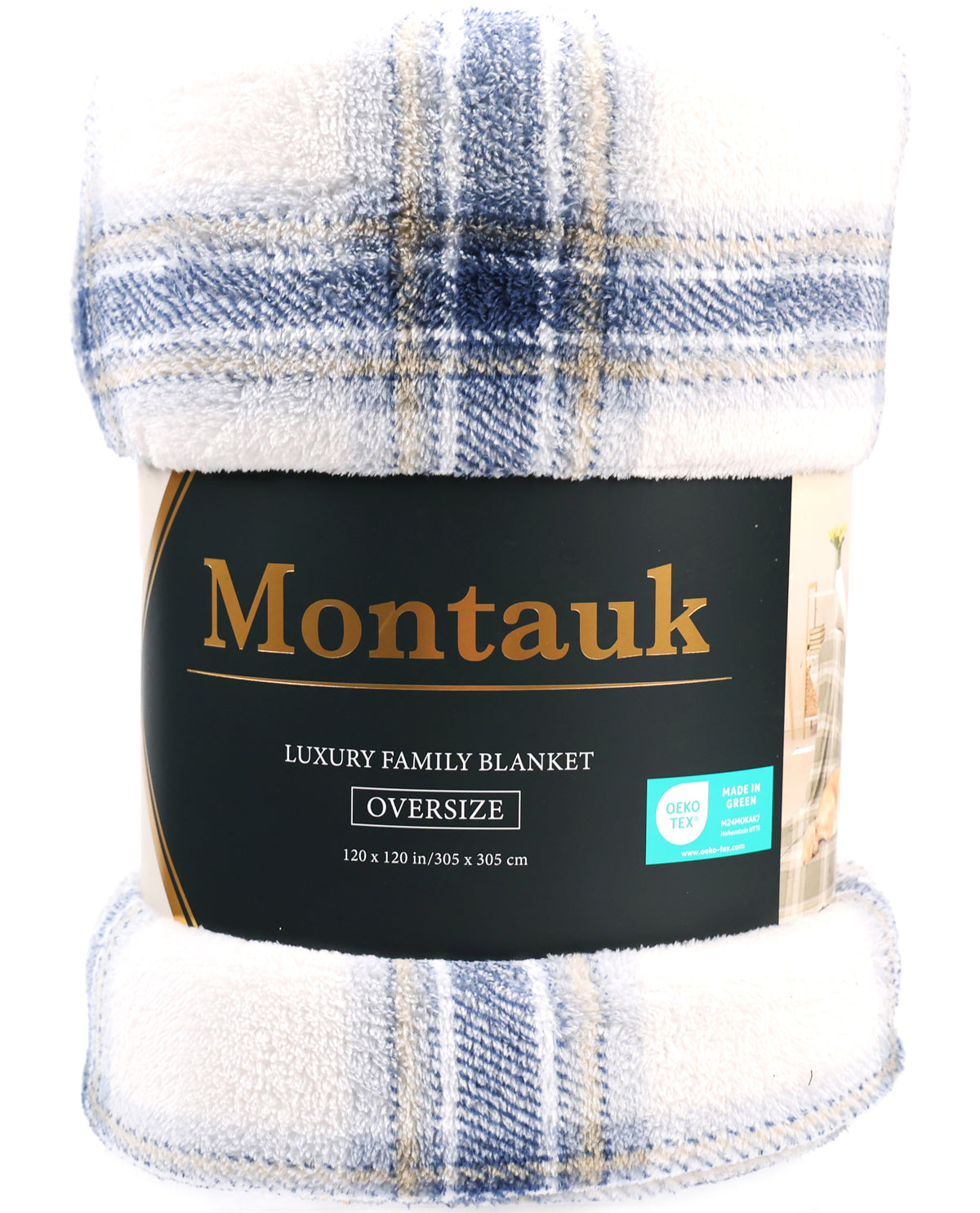 Plaid Luxury Shearling Family Blanket