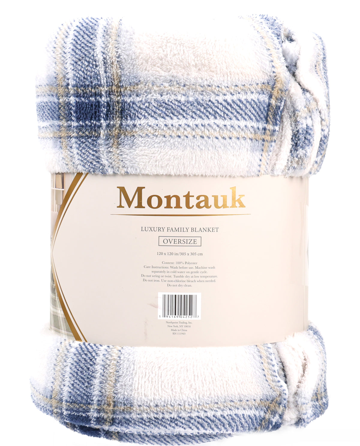 Plaid Luxury Shearling Family Blanket