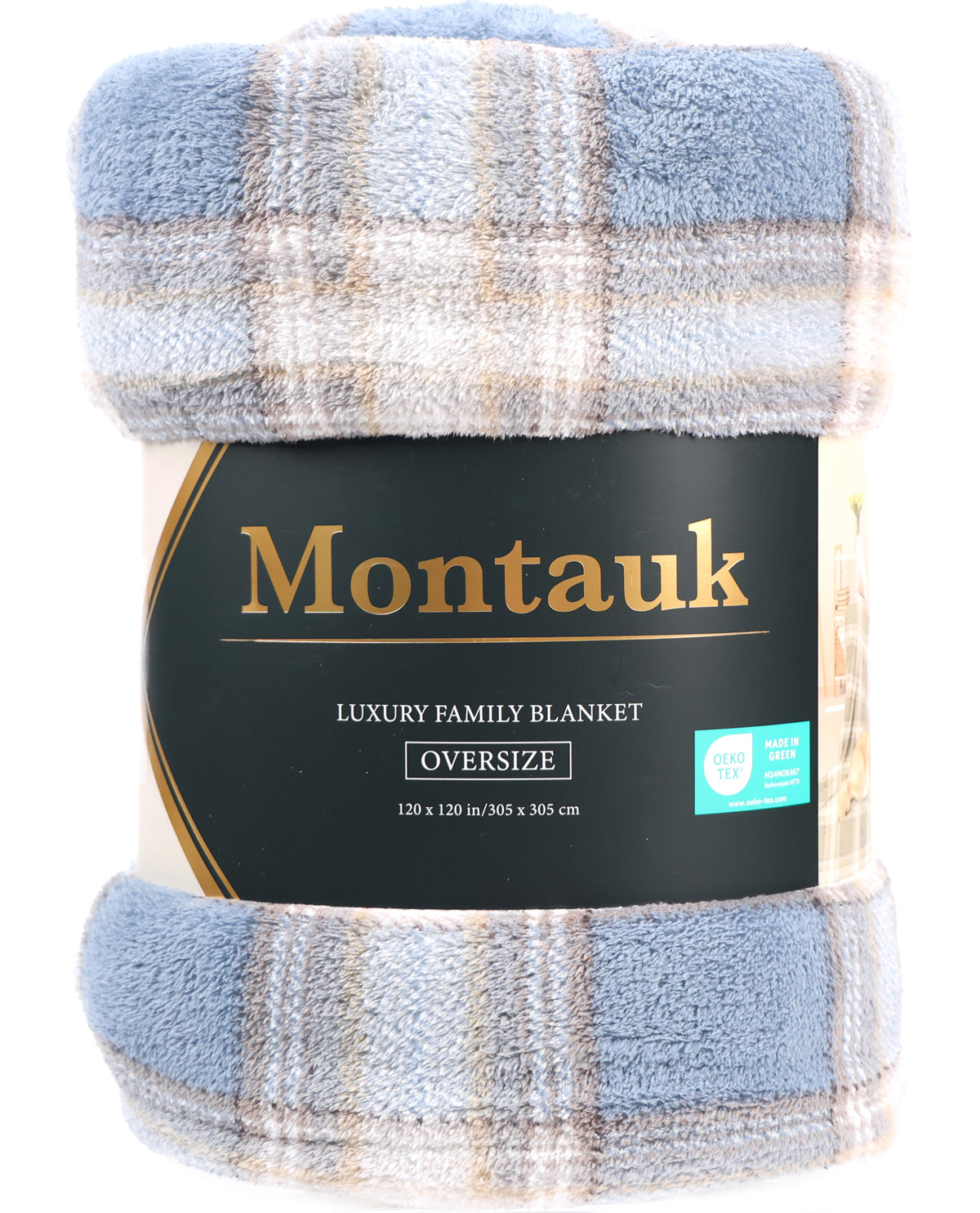 Plaid Luxury Shearling Family Blanket