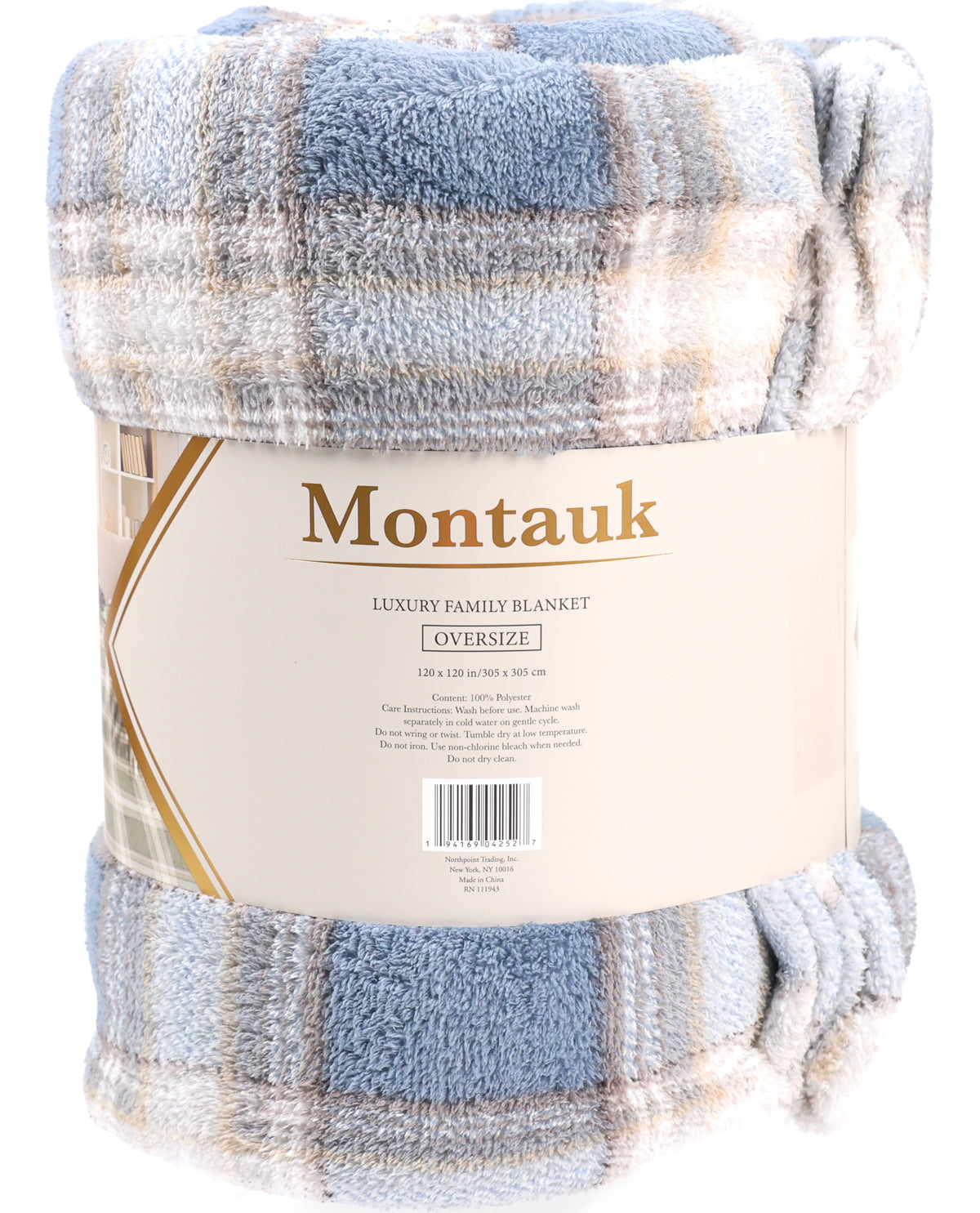 Plaid Luxury Shearling Family Blanket