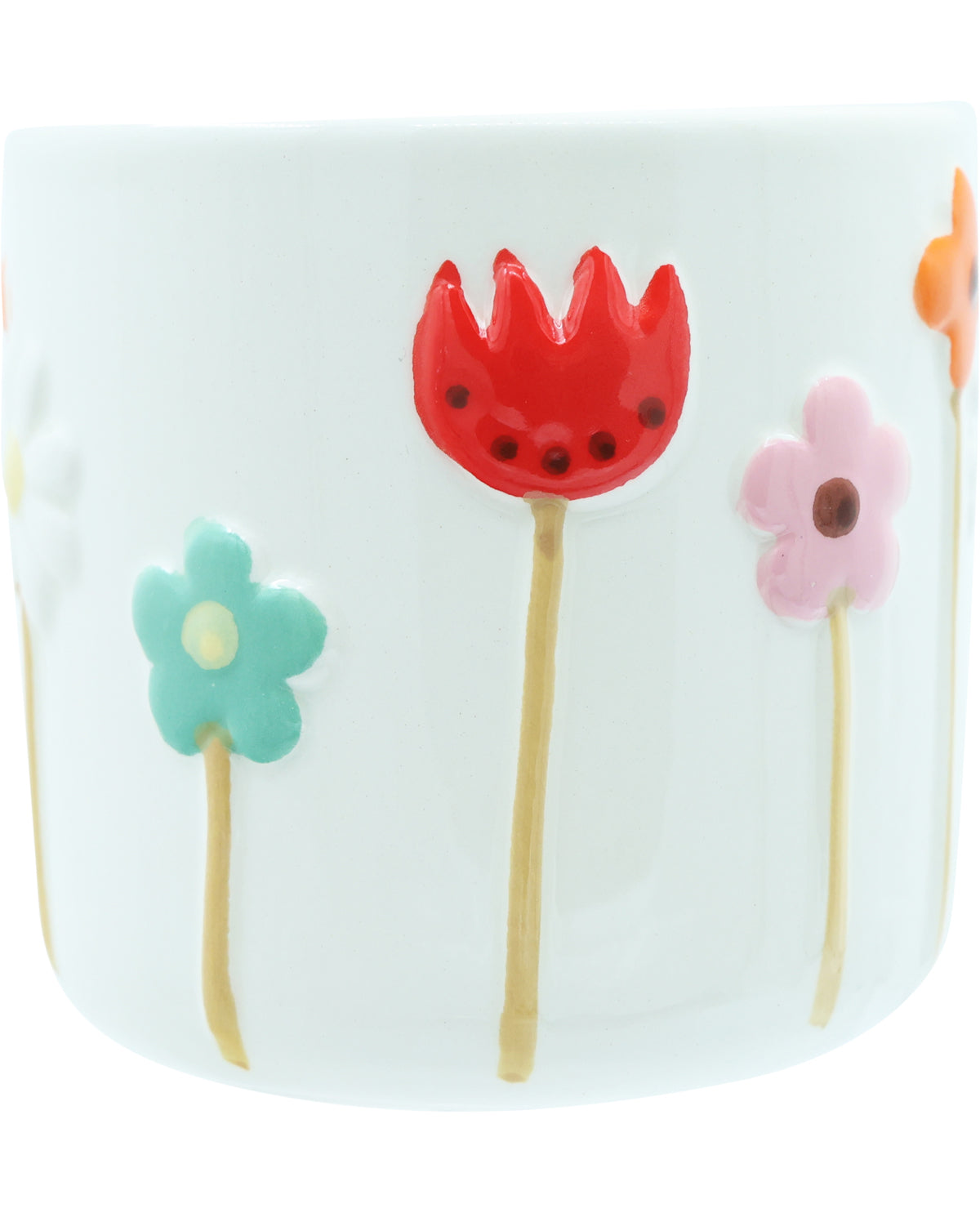 Hand Painted Floral Ceramic Coffee Mug