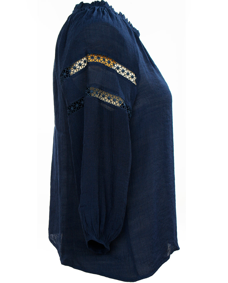 Hope & Harlow Dress Blues Slub Top