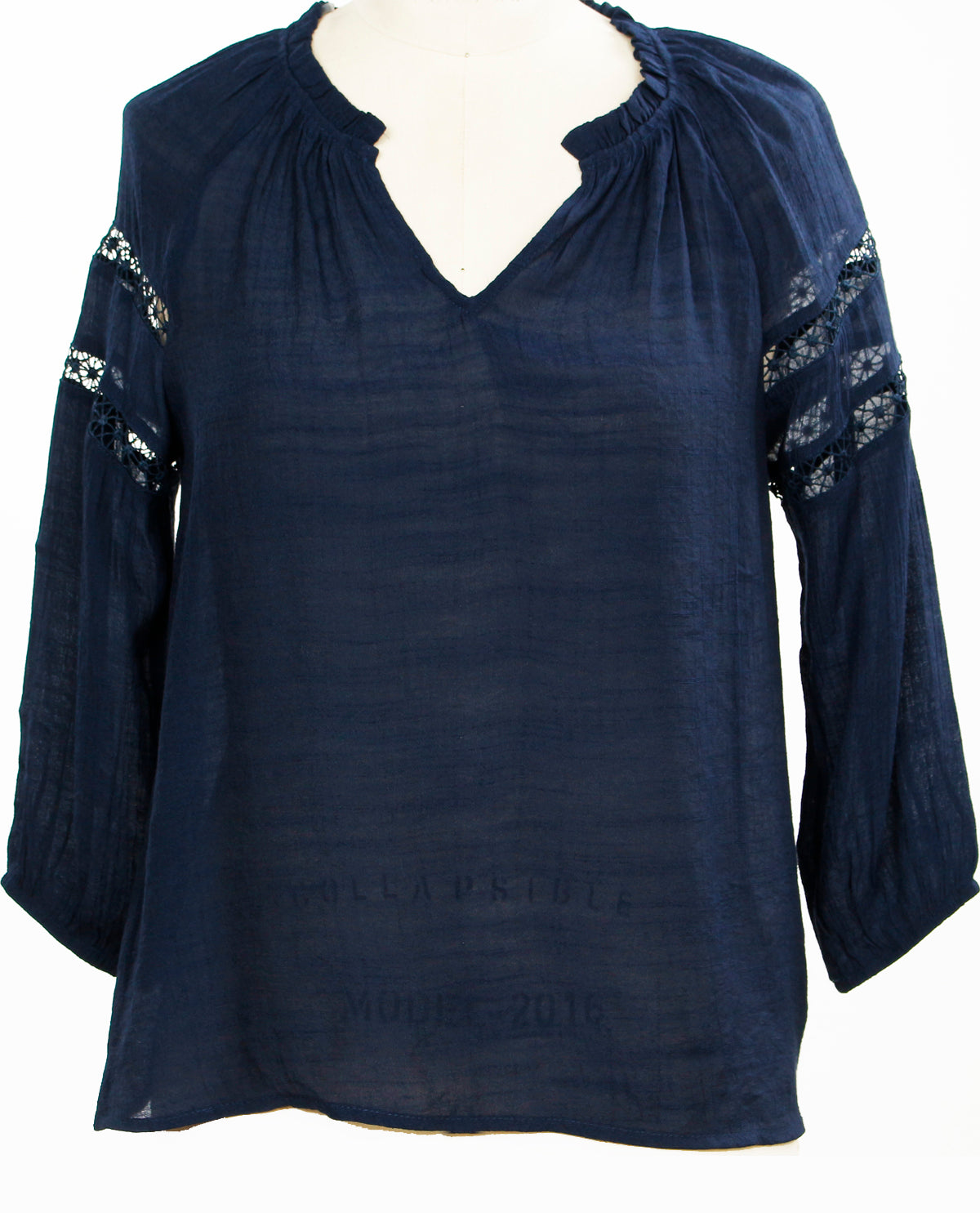 Hope & Harlow Dress Blues Slub Top