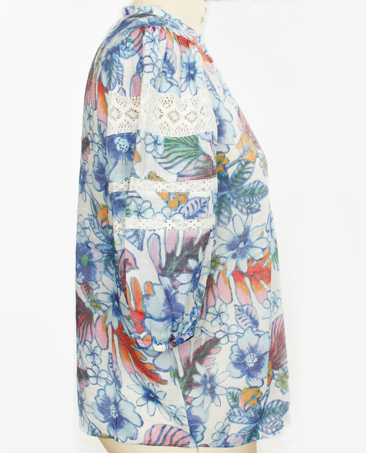 Hope & Harlow Missy Capri Breeze Floral Print Slub Top