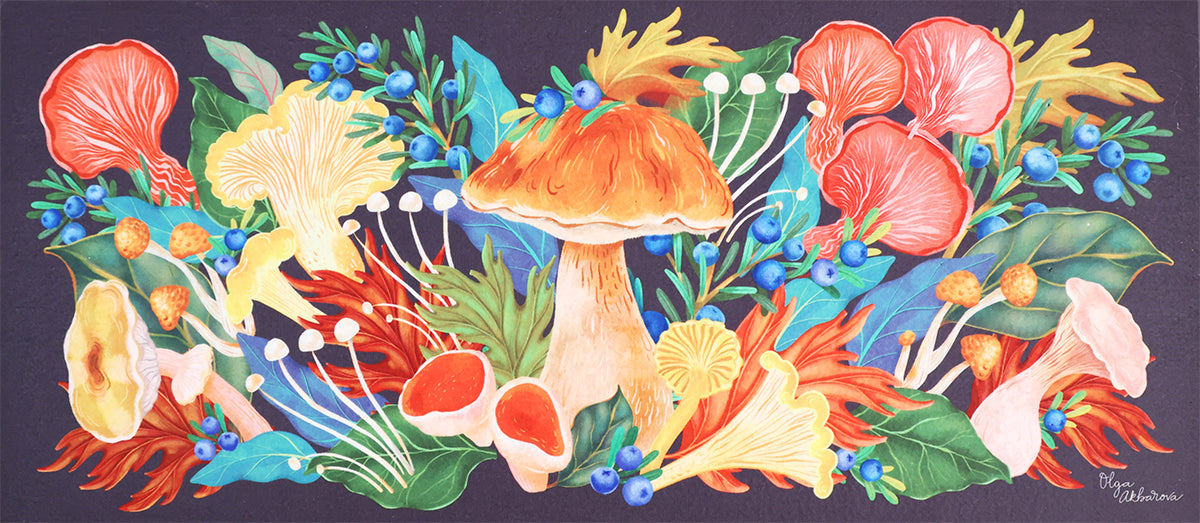 Floral Mushroom Sassafras Switch Mat