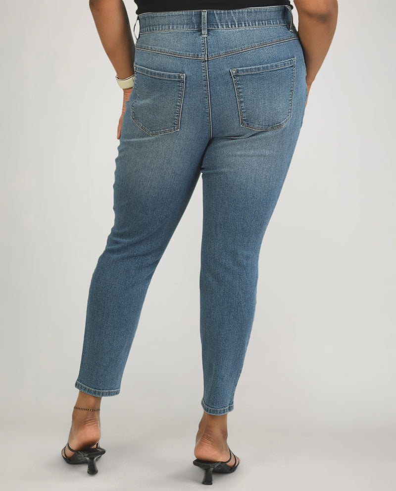 D Jeans Plus Comfort Waist Skinny Ankle Jeans
