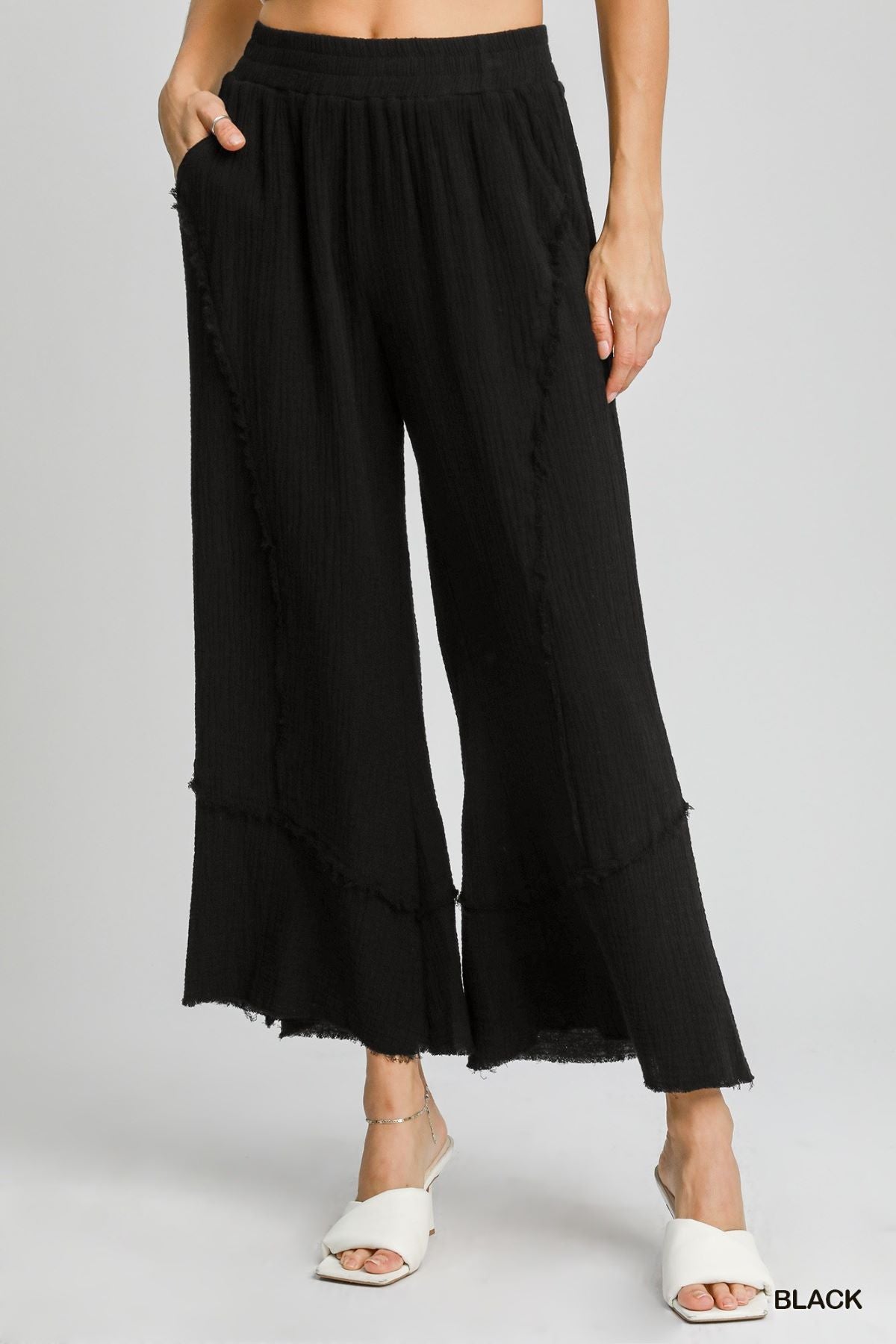 Flare Leg Washed Pants