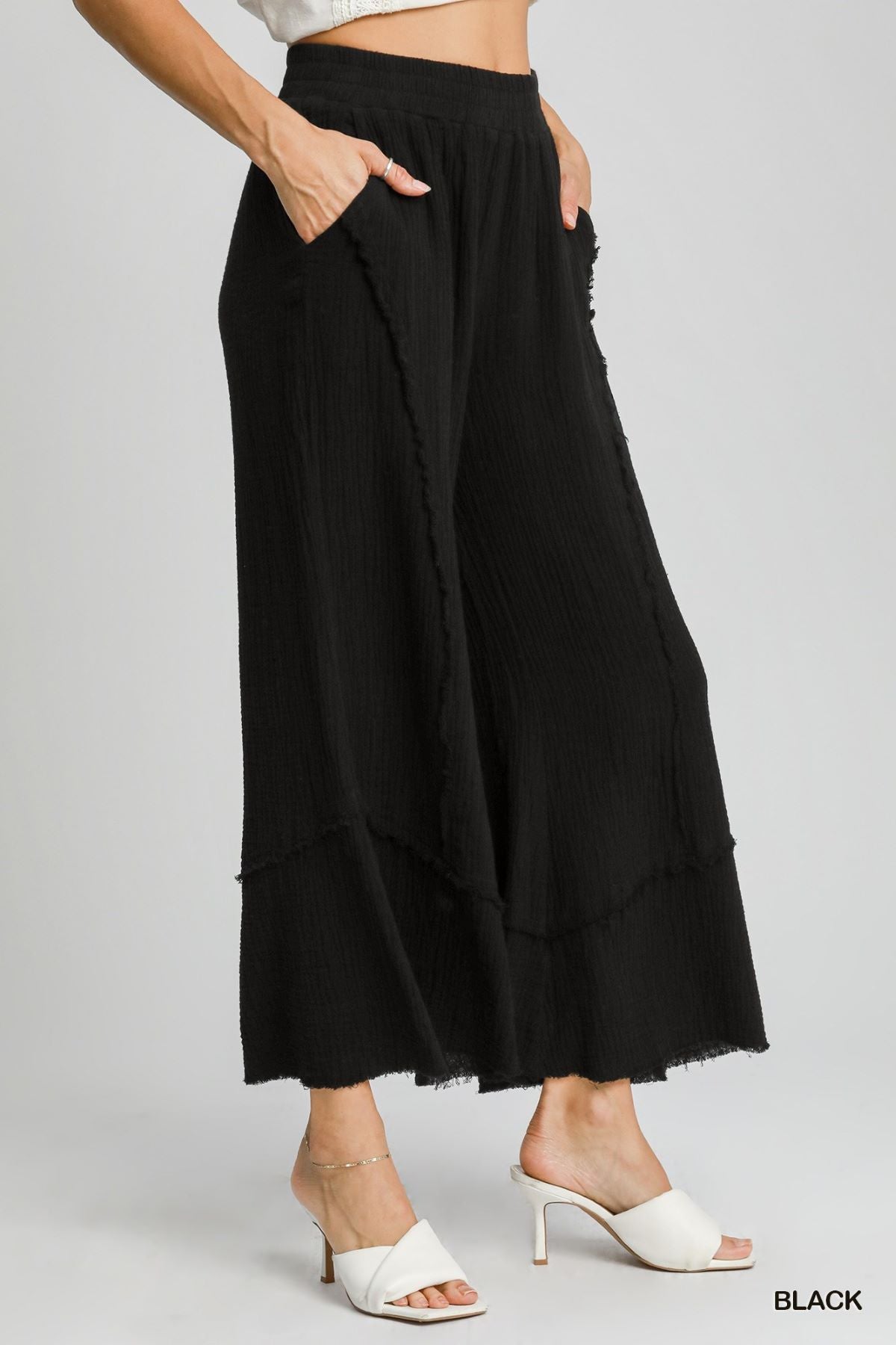 Flare Leg Washed Pants