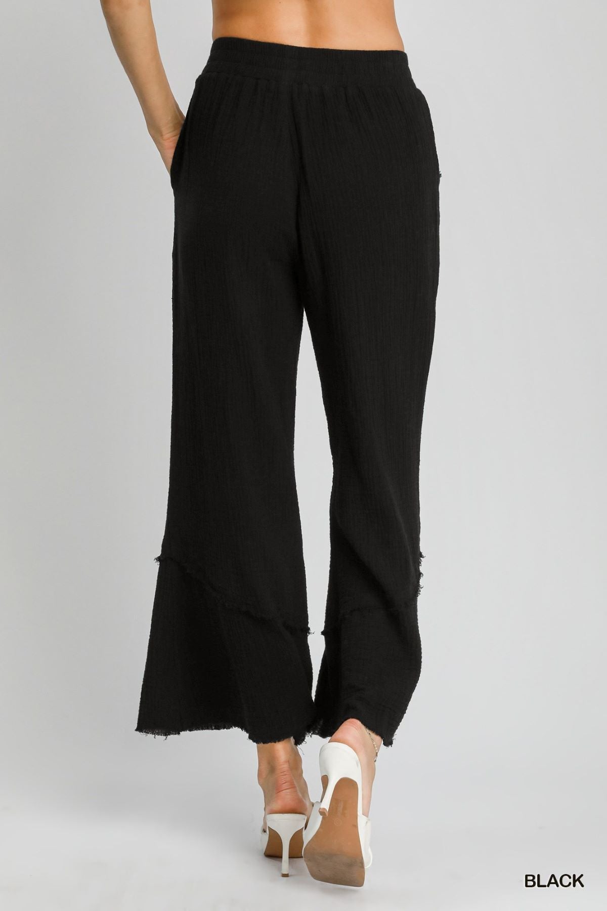 Flare Leg Washed Pants