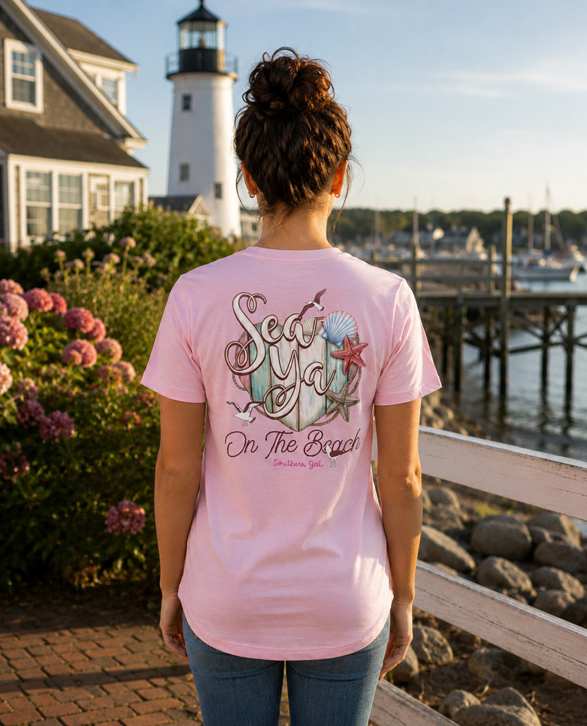 Southern Gal Missy Sea Ya Short Sleeve Screen Tee