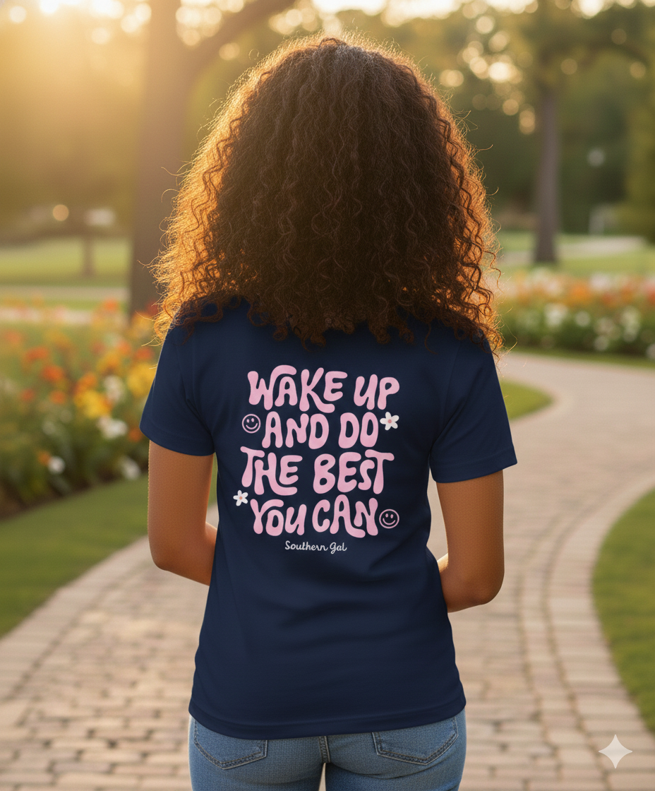 Southern Gal Missy Wake Up Short Sleeve Screen Tee
