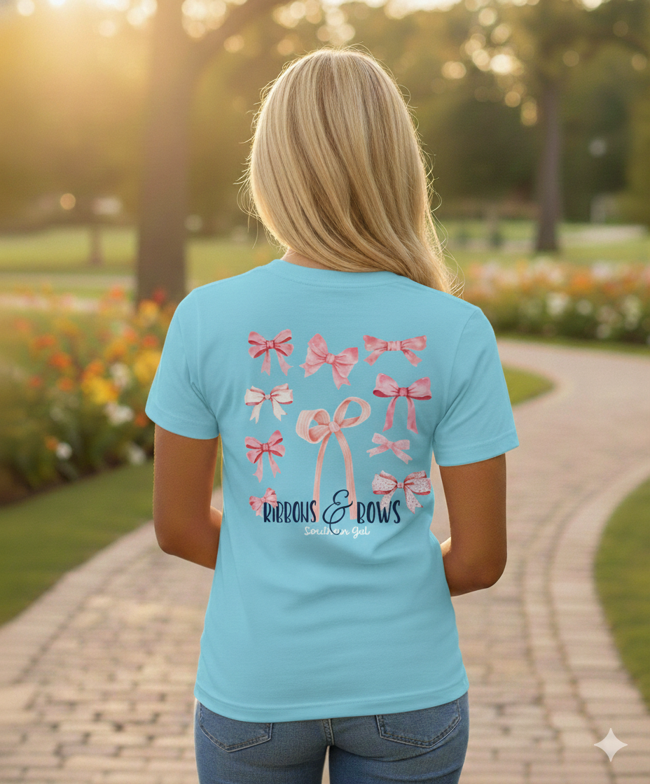 Southern Gal Missy Bows Short Sleeve Screen Tee