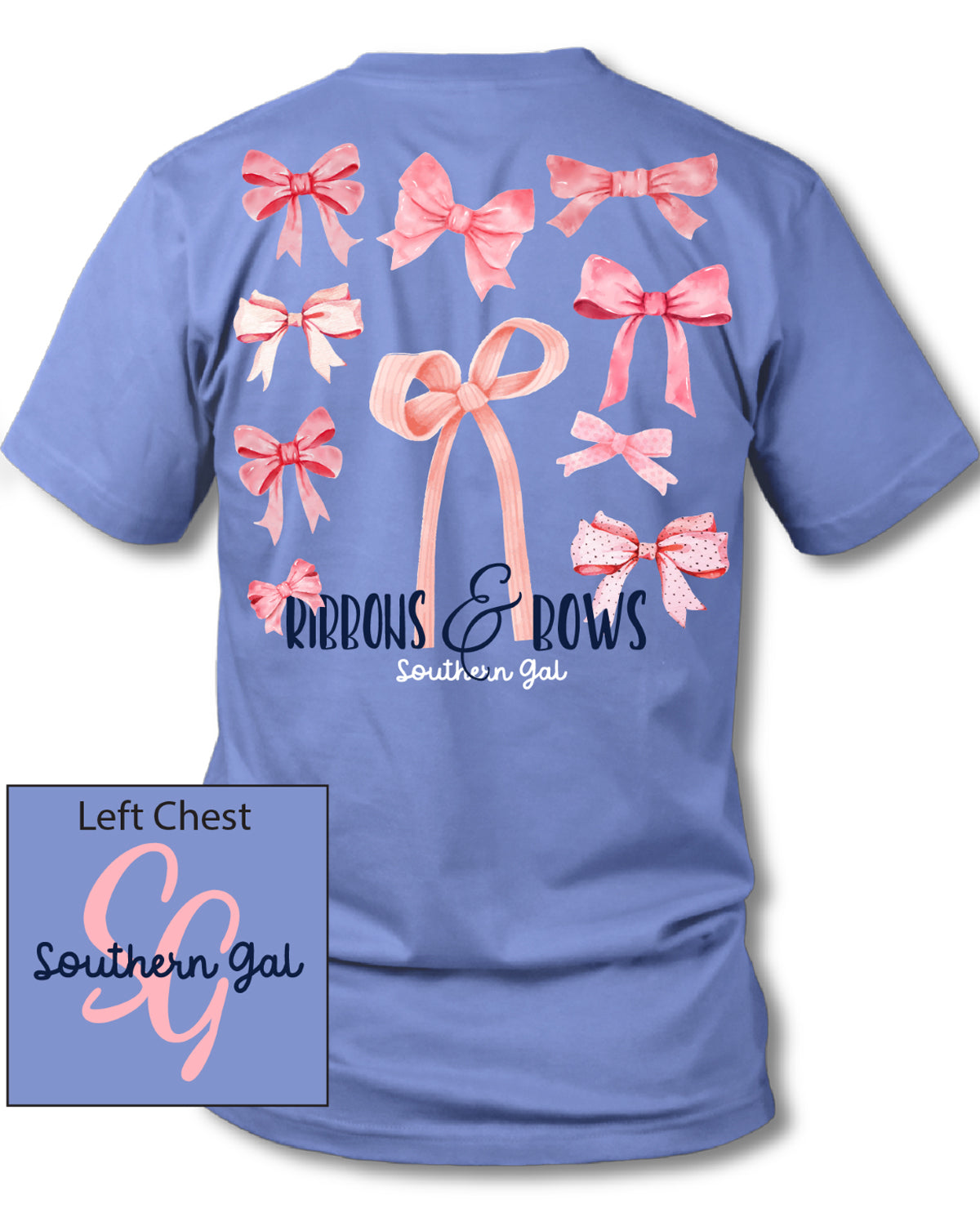 Southern Gal Plus Ribbons & Bows Short Sleeve Tee