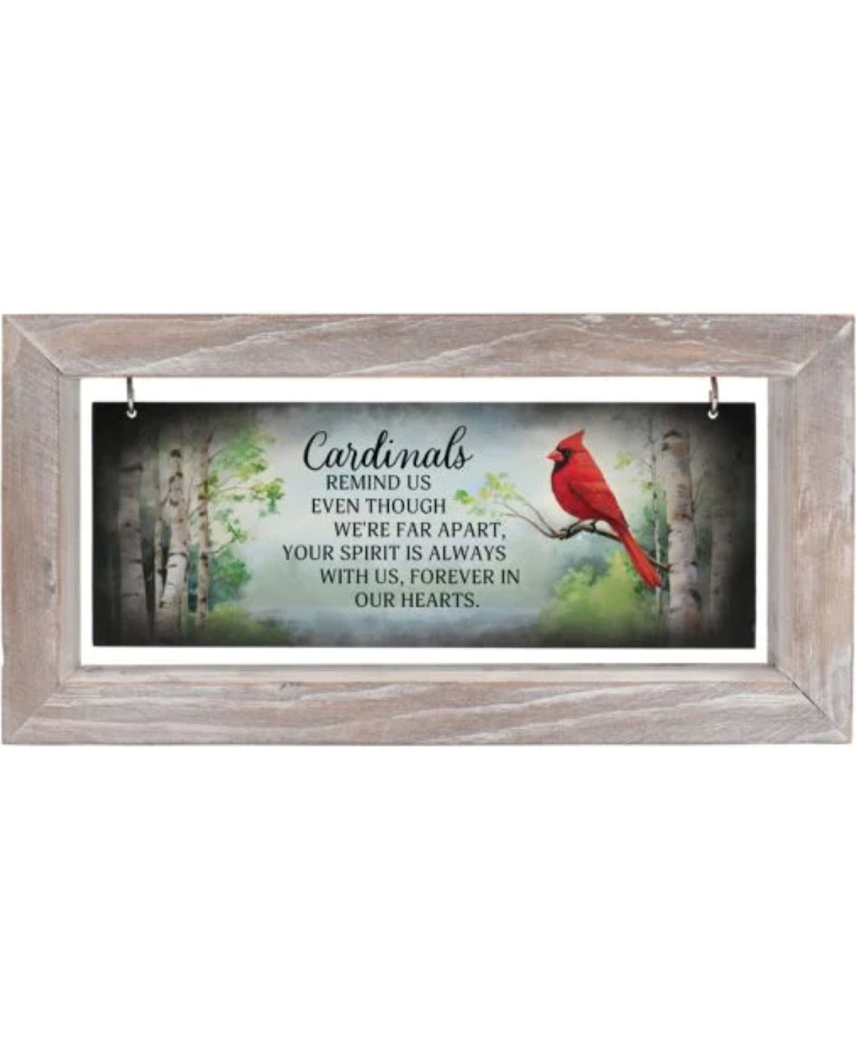 Cardinals Framed Memorial Message Bar