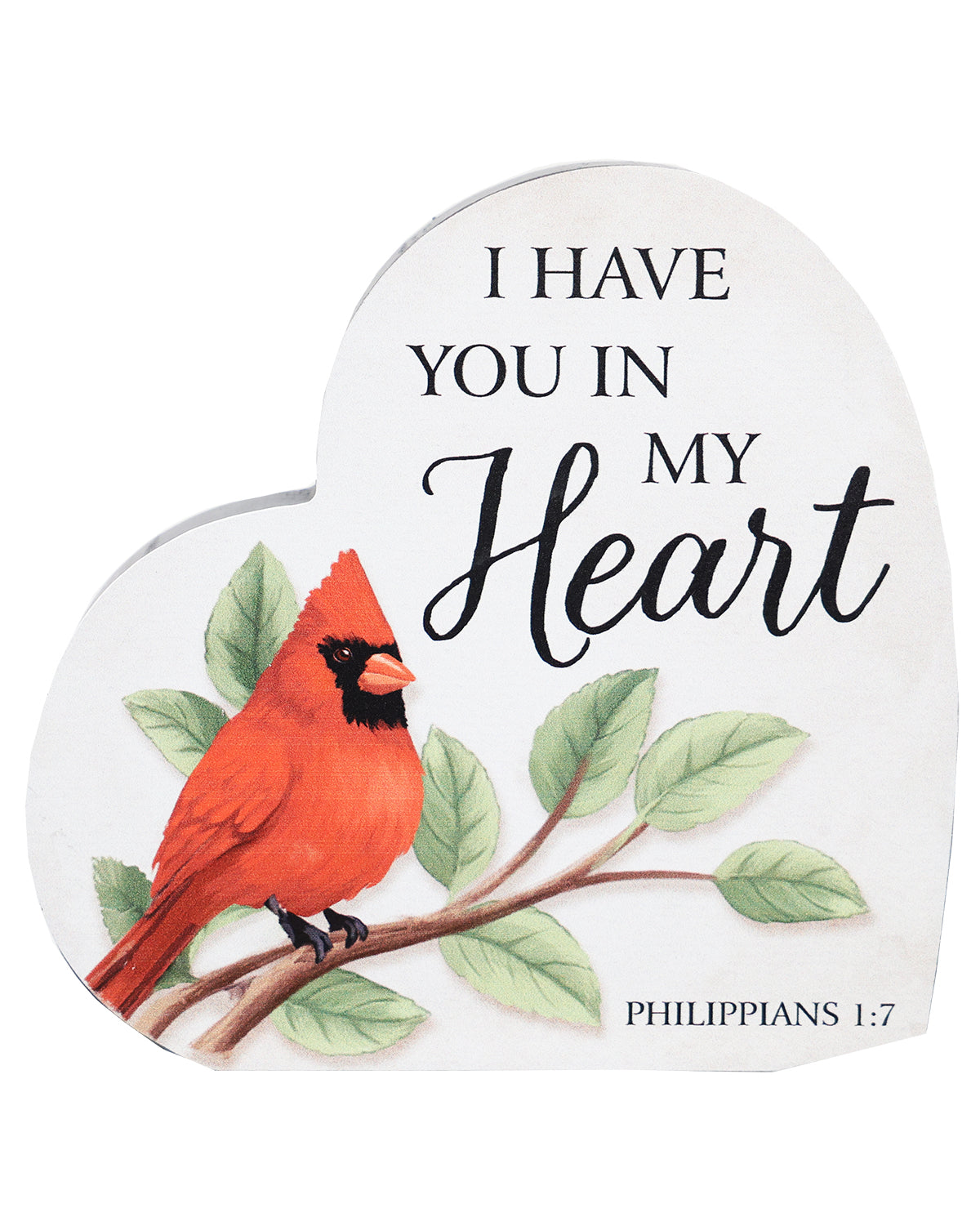 In My Heart Cardinal Decorative Sitter