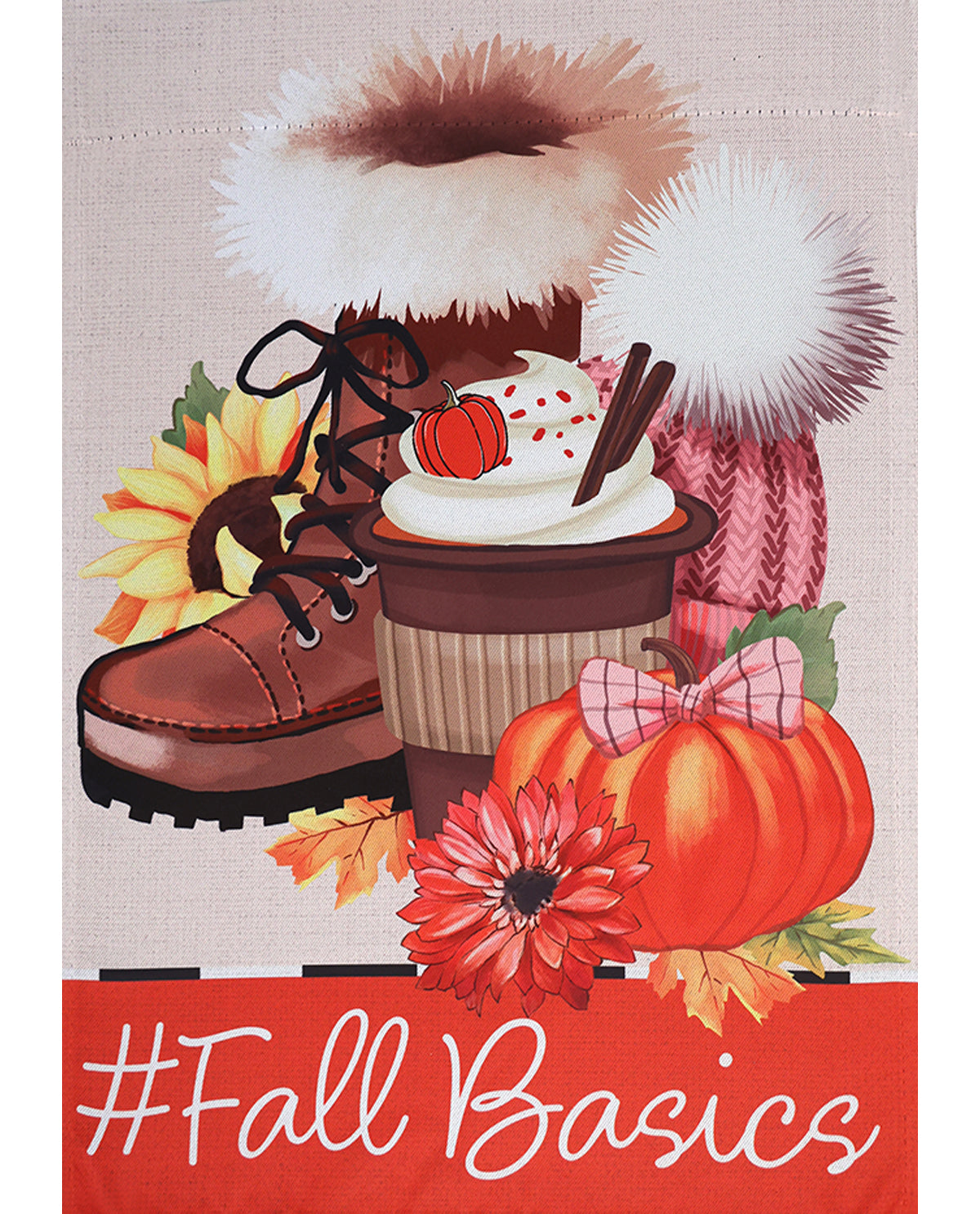 Fall Basics Suede Garden Flag