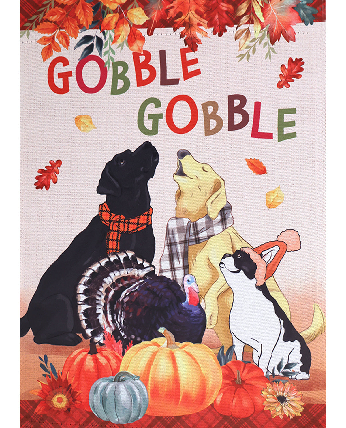 Gobble Dogs Suede Garden Flag
