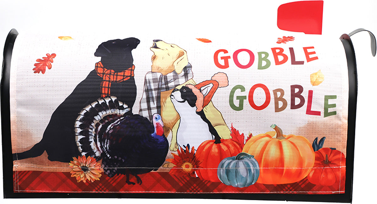 Gobble Dogs Mailbox Cover