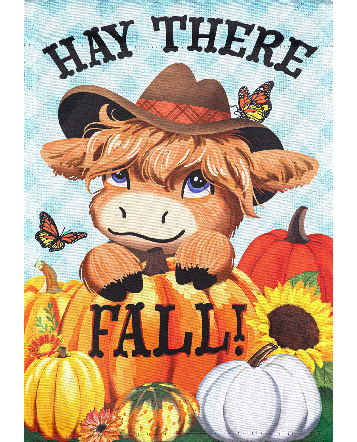 Hay There Fall Suede Garden Flag