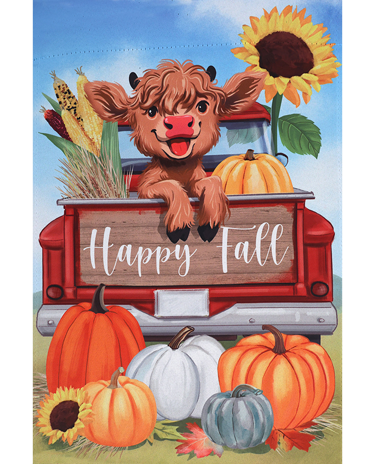 Happy Fall Suede Garden Flag