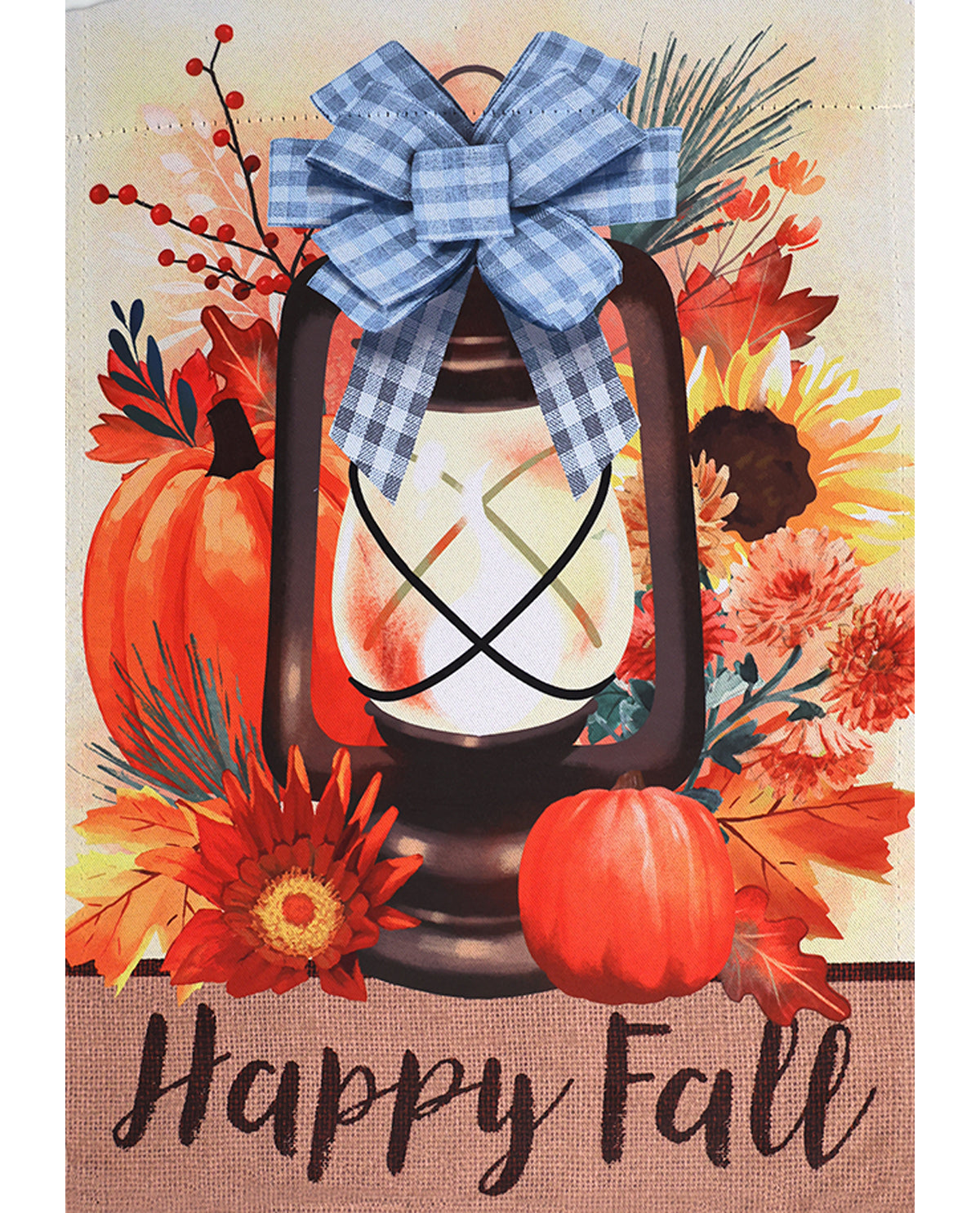Happy Fall Lantern Garden Flag