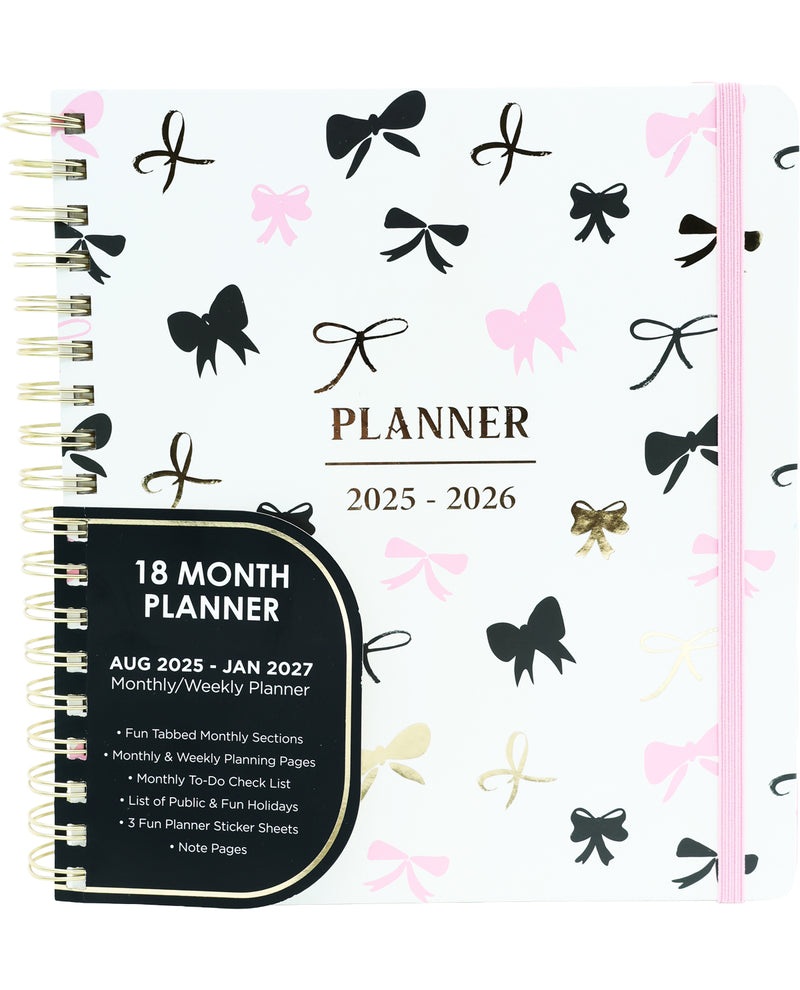 Dainty Bows Large Spiral Agenda