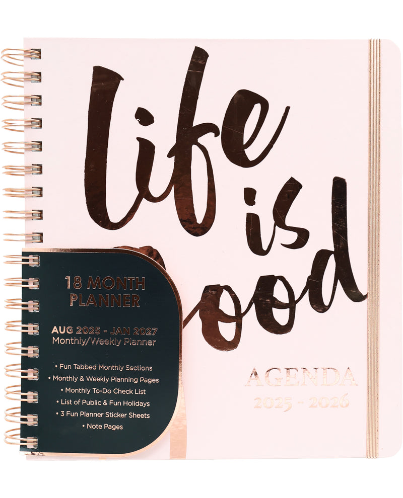 Life Is Good Large Spiral Agenda