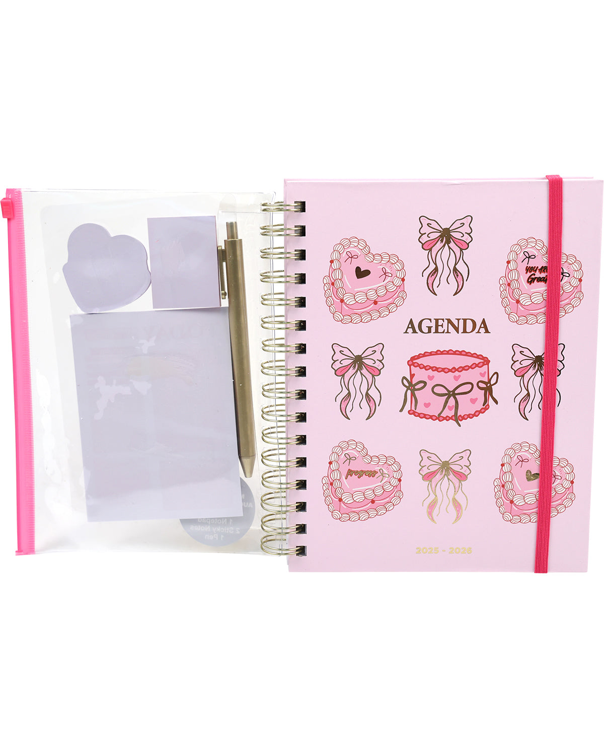 Vintage Desserts & Bows 18-Month Agenda & Stationery Set