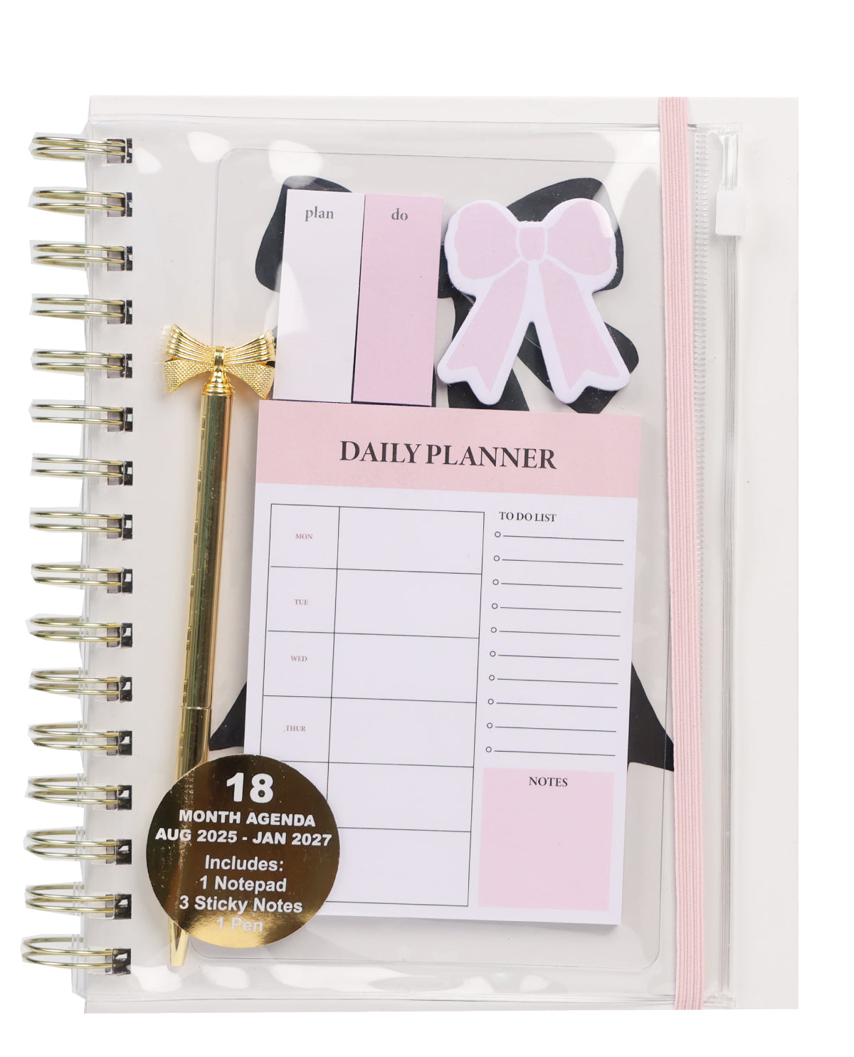 Black Bow Agenda & Stationery Set