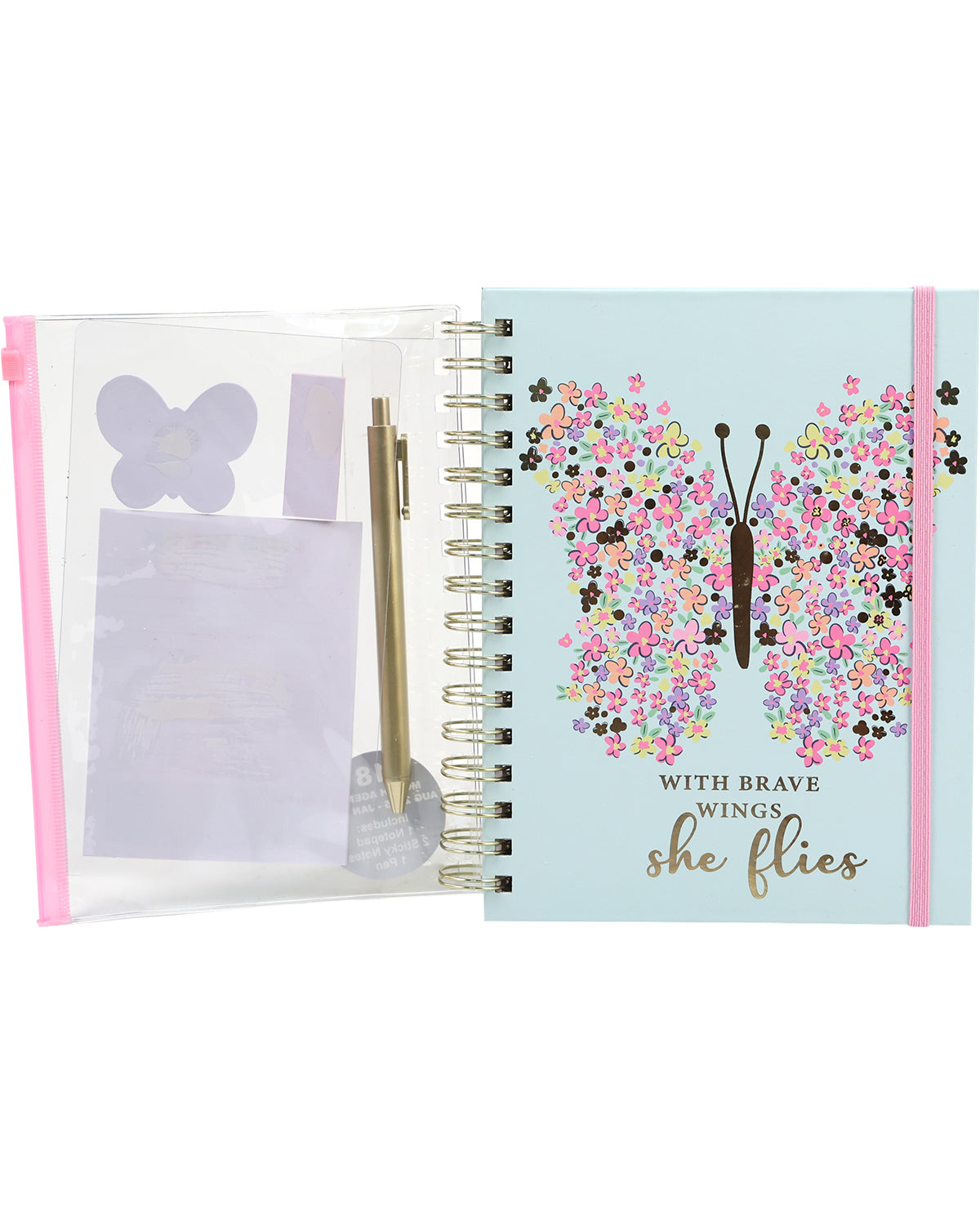 Brave Butterfly 18-Month Agenda & Stationery Set