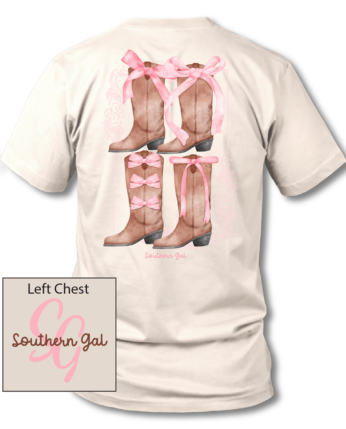 Southern Gal These Boots Short Sleeve Screen Tee