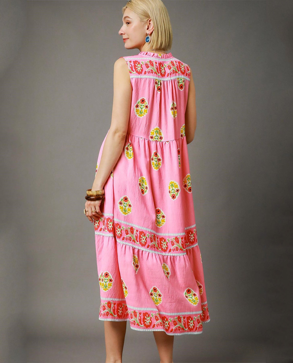 Boho Embroidered Sleeveless Maxi Dress