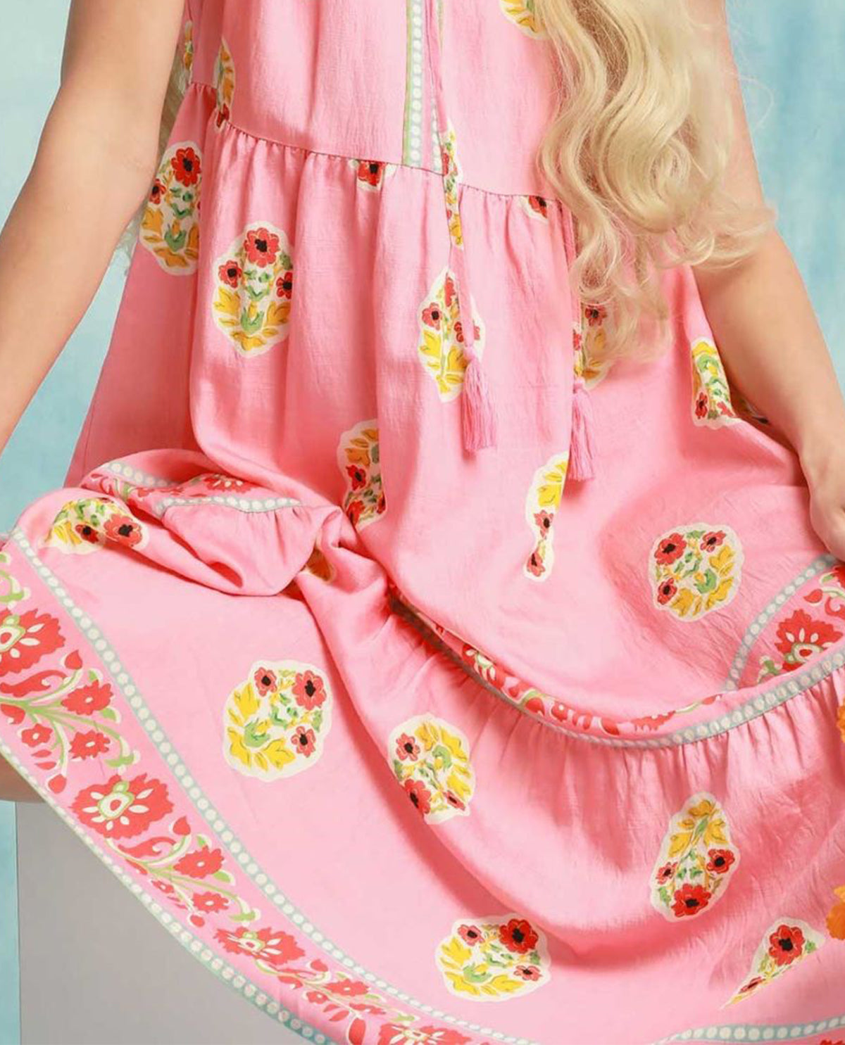 Boho Embroidered Sleeveless Maxi Dress